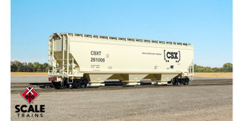 Scaletrains Operator HO Scale Gunderson 5188 Covered Hopper, CSX/Boxcar Logo #262435 - SXT11334
