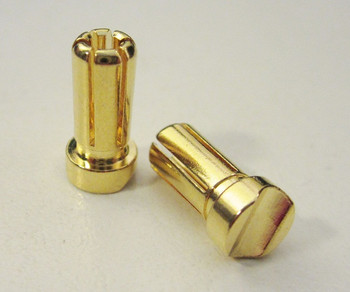 TQ Wire 5mm Male Short Light Bullets (pr.) Gold 13mm - TQW2509