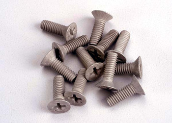 Traxxas Screws, 4x12mm countersunk machine (Aluminum) (12) - TRA1948