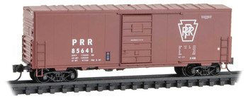 Micro-Trains 40' Single-Door Boxcar No Roofwalk - Ready to Run -- Pennsylvania Railroad #85641 (Tuscan, Plain Keystone, ACI Label) - 489-2400181