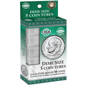 Whitman Coin Dime Coin Tubes, Boxed (5) - WHC2891