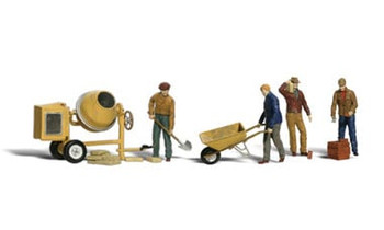 Woodland Scenics Scenic Accents(R) Figures -- Masonry Workers and Accessories pkg(11) - WOOA2753