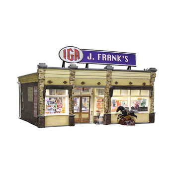 Woodland Scenics O Scale: J. Frank's Grocery - Built & Ready Landmark Structures(R) -- Assembled - WOOBR5851