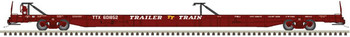 Atlas ATL20006124 ACF 89' F89-J Flatcar with Mid-End Hitches - Ready to Run -- Trailer-Train 601009 (As Delivered Boxcar Red) - ATL20006124