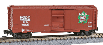 Micro-Trains 40' Single-Door Boxcar - Ready to Run -- Canadian National #521992 (brown, Maple Leaf Logo) - 489-50000671
