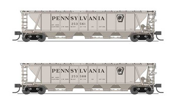 Broadway Limited BLI7252 N H32 Covered Hopper, PRR (2-pack A) - BLI7252