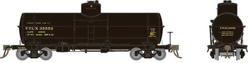 Rapido Trains RPI159006A Union Tank Car 10,000-Gallon X-3 Tank Car - Ready to Run -- Union Tank Car UTLX (1950s Scheme, black, yellow) - RPI159006A