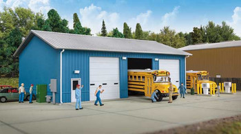 Walthers Cornerstone Bus Maintenance Garage -- Kit - 6-9/64 x 8 x 3-5/16" 15.6 x 20.5 x 8.4cm - 933-3360