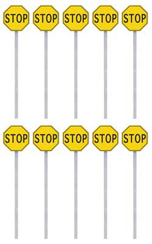 Signs pkg(10) -- 1924-1954 (yellow, black) - 949-4211