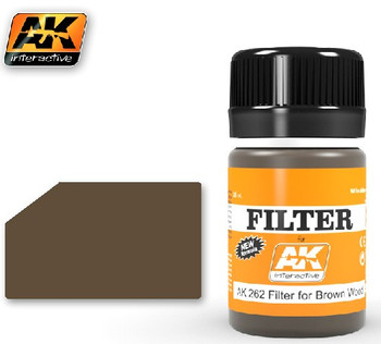 AK Interactive Filter for Brown Wood Enamel Paint 35ml Bottle - AKI262