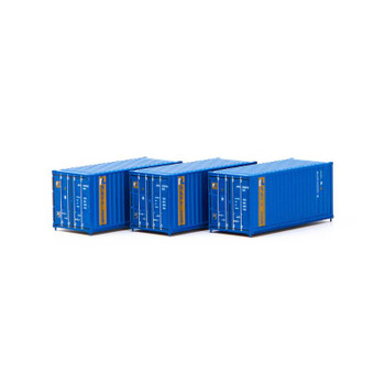 Athearn N 20' Corrugated Container, RFCU (3) - ATH17725