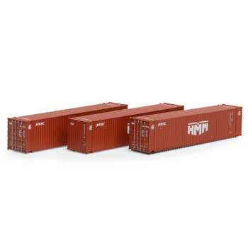 Athearn N 45' Container, HMM/KOBC #2 (3) - ATH17891