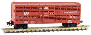 Micro-Trains 40' Despatch Stock Car - Ready to Run -- Baltimore & Ohio #11110 (Boxcar Red) - 489-52000201