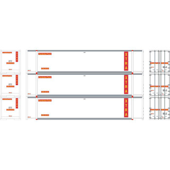 Athearn HO RTR 48' Container, XTRA #2 (3) - ATH27699