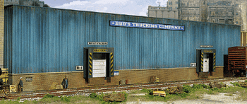 Walthers Cornerstone Bud's Trucking Company Background Building -- Kit - 19 x 1-1/8 x 4" 48.2 x 2.8 x 10.1cm - 933-3192
