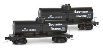 Micro-Trains 40' Single-Dome Tank Car - Ready to Run -- Southern Pacific #60166 (black, white Sans Serif Lettering) - 489-53000081