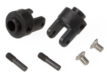 Traxxas 4628R Differential output yokes , black (2) / 3x5mm countersunk screws (2) / screw pin (2) - TRA4628R