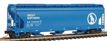 Micro-Trains 3-Bay ACF Covered Hopper -- Great Northern #170039 (Big Sky Blue w/Modernized "Rocky" Herald) - 489-9400260