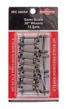 Intermountain Railway All Brass Insulated Wheel Sets pkg(12) -- 36" Semi-Scale - IMR40054