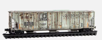 Micro-Trains Evans 100-Ton 3-Bay Covered Hopper - Ready to Run -- Southern Illinois Railcar SIRX #475500 (Weathered, Ex-Louis-Deryfus, gray, b - 489-9944081