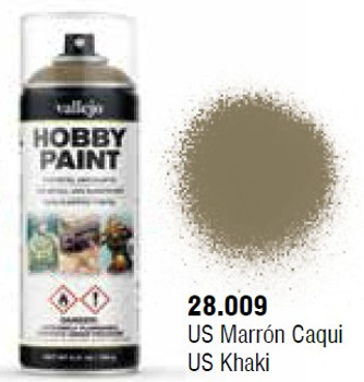 Vallejo US Khaki Infantry Solvent-Based Acrylic Paint 400ml Spray - VJ28009