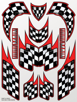 XXX Main Racing Racing Checkers Sticker Sheet - XXXS023