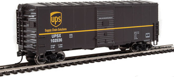 Walthers Mainline 40' Association of American Railroads (AAR) Modernized 1948 Boxcar -- United Parcel Service(R) UPSX #102536 (brown, gold, Modern Shield logo) - 910-1180