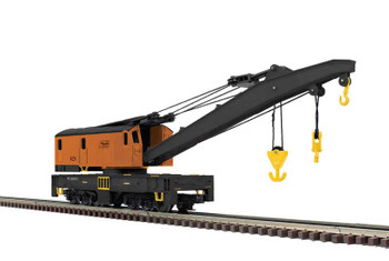 Atlas O 250-Ton Diesel Industrial Brownhoist Crane - 3-Rail - Ready to Run - Premier(R -- Denver & Rio Grande Western #028 (orange, black) - ATO3001240