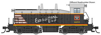 Walthers Mainline EMD SW7 - ESU Sound & DCC -- Chicago, Burlington & Qunicy #9268 (black, gray, yellow, red) - 910-20654