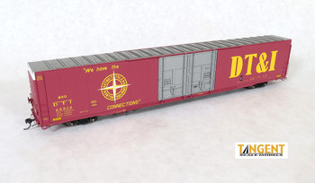 Tangent Detroit, Toledo & Ironton (DTI) "Delivery 1970 Magenta" Greenville 86' Double Plug Door Box Car - #26828 - TAN25046-03