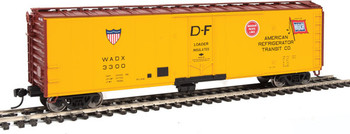 Walthers Mainline PC&F 50' Insulated Boxcar - Ready to Run -- American Refrigerator Transit(TM) 3300 (yellow, Boxcar Red, MP(TM), WAB Logo - 910-2827