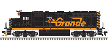 Atlas EMD GP40 - Standard DC - Master(R) Silver -- Denver & Rio Grande Western 3132 (black, orange) - ATL10004017