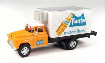 Classic Metal Works 1957 Chevrolet Refrigerated Box Truck - Assembled - Mini Metals(R) -- Fanta (orange, white) - 221-30647