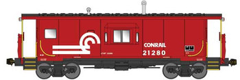 Bluford Shops International Car Half-Bay Window Caboose - Ready to Run -- Conrail Shared Assets 21303 (Boxcar Red, white) - 188-40151