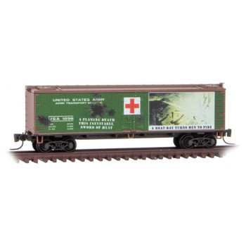 Micro-Trains 40' Wood-Sheathed Ice Reefer - Ready to Run -- War of the Worlds USA #1898 (green, Boxcar Red, Series #4) - 489-51800842