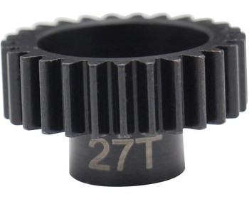 Hot Racing 27 Tooth Steel, 32 Pitch Pinion Gear, 5mm Bore - HRANSG3227