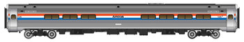 WalthersProto 85' Amfleet I Club Dinette - Lighted - Ready to Run -- Amtrak(R) (Phase III; Equal red, white & blue Stripes)