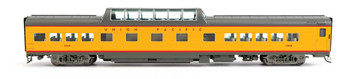 WalthersProto 85' American Car & Foundry Dome Coach -- Union Pacific  #7005 (yellow, red, gray trucks)