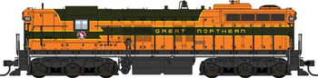 WalthersProto EMD SD9 - ESU LokSound 5 Sound & DCC -- Great Northern #590 (orange, green)