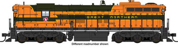 WalthersProto EMD SD9 - Standard DC -- Great Northern #596 (orange, green)