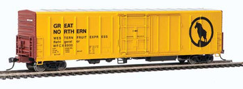 Walthers Mainline 57' Mechanical Reefer - Ready to Run -- Great Northern WFCX #8900 (yellow, black; Large Rocky Logo) - 910-3911