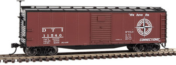 Walthers Mainline 40' Rebuilt Steel Boxcar - Ready To Run -- Detroit, Toledo & Ironton #11540 (Boxcar Red, black; Compass Logo) - 910-40806