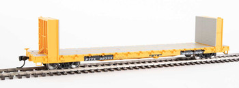 Walthers Mainline 60' Pullman-Standard Bulkhead Flatcar (48' IL) - Ready to Run -- Trailer-Train #92333 (yellow) - 910-5822