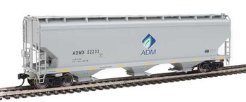 Walthers Mainline 60' NSC 5150 3-Bay Covered Hopper - Ready to Run -- Archer-Daniels-Midland ADMX #52233 - 910-7681