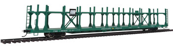 Walthers Mainline 89' Flatcar w/Bi-Level Open Auto Rack - Ready to Run -- Penn Central Rack, Trailer Train Flatcar TTBX #961930 - 910-8019