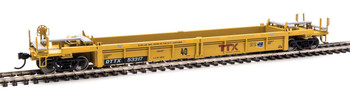 Walthers Mainline Thrall Rebuilt 40' Well Car - Ready to Run -- TTX DTTX #53317 (yellow, black, large red TTX Forward Thinking logo, yellow co - 910-8418