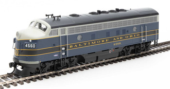 Walthers Mainline EMD F7 A - Standard DC -- Baltimore & Ohio #4560 (gray, blue, black, dulux) - 910-9951