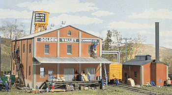 Walthers Cornerstone Golden Valley Canning Company -- Kit - Main Building: 10-1/2 x 8"; Boiler House: 4-3/4 x 3" - 933-3018