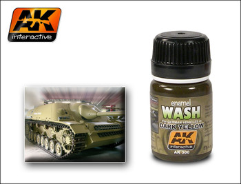 AK Interactive Dark Yellow Wash Enamel Paint 35ml Bottle - AKI300