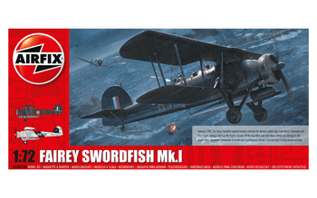 Airfix 1/72 Fairey Swordfish Mk 1 Royal Navy Torpedo Bomber BiPlane - ARX4053